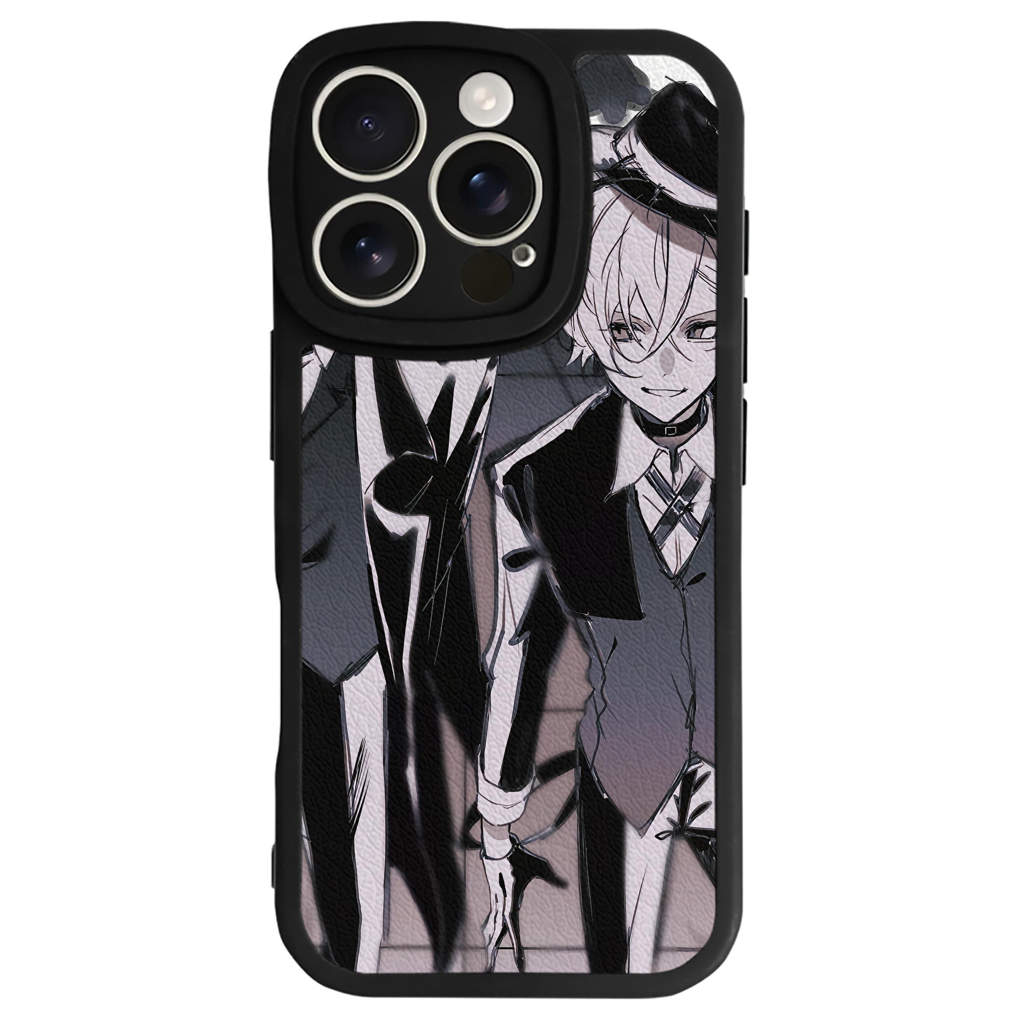 （画像用） 文豪ストレイドッグス Bungo Stray Dogs 【iPhone 16シリーズ対応】シリコンスマホケース（レザー調） 材質：シリコン